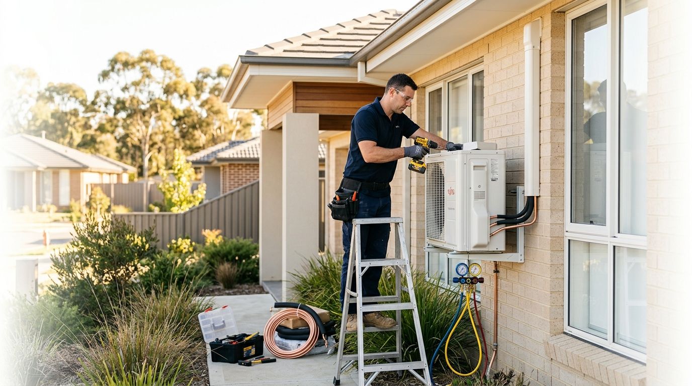 how to install a split system aircon