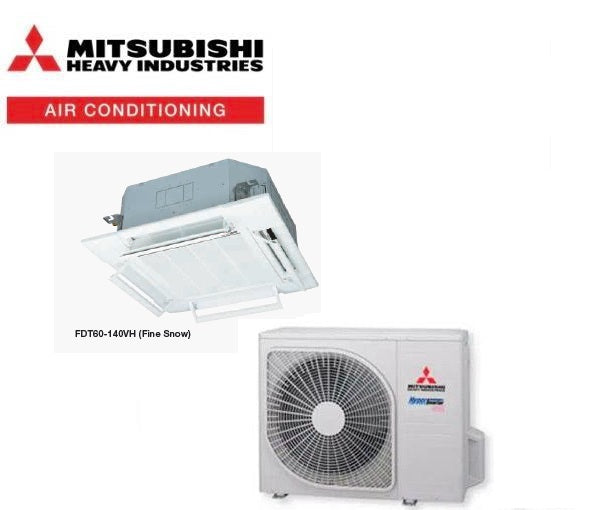 MITSUBISHI Ceiling Cassette FDT100AVNAWVH 10kW 1 Phase | RC-EXZ3A Wired Controller Included