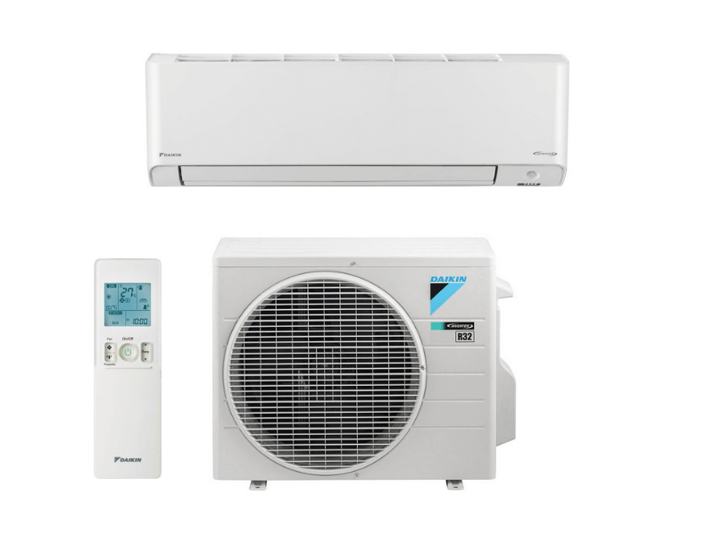Daikin Alira X indoor unit, outdoor unit and remote