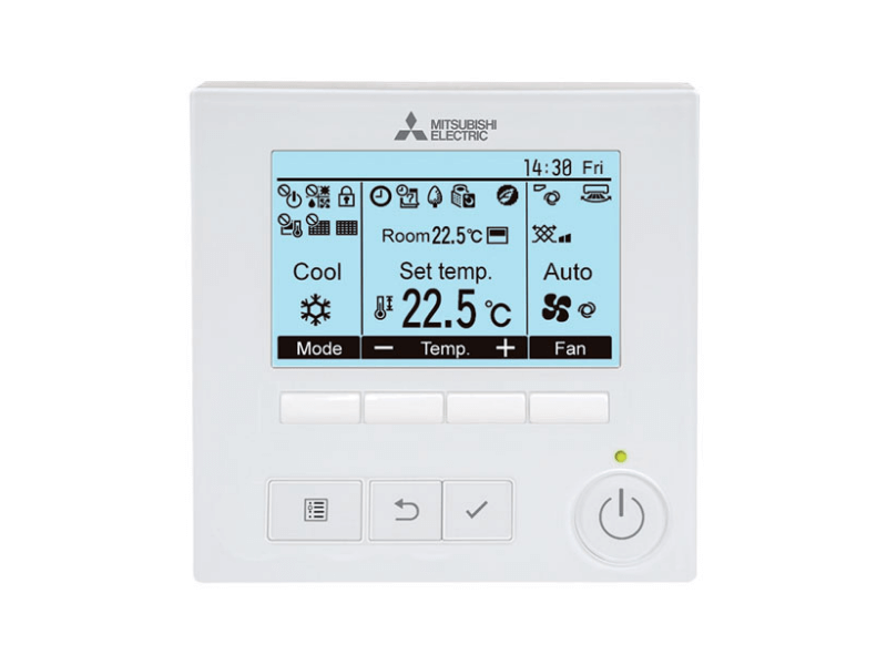 Mitsubishi Electric Wired Backlit Controller PAR-40MAA