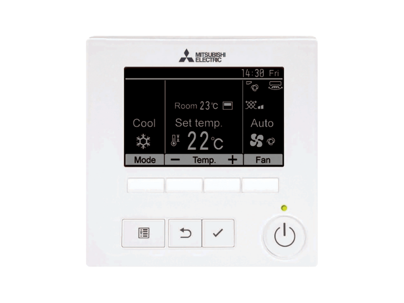 Mitsubishi Electric Wired Backlit Controller PAR-41MAA Mitsubishi Electric Wired Backlit Controller PAR-41MAA